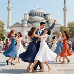 fatih sultan mehmet dances with girls