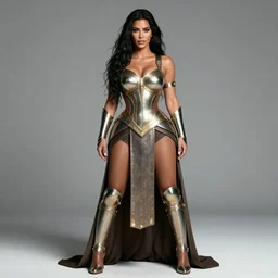 kim kardashian as a warrior princess, full body, concept art, rim lighting, stanley lau, detailed, sharp focus, trending on artstation