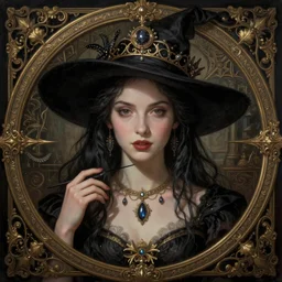 An extremely beautiful pre-raphaelite ornate portrait of a very beautiful witch, surreal, ultradetailed, intricate, elegant, digital art painting, concept art, smooth, sharp focus, magazine art cover illustration, regal, award winning picture, extremely detailed masterpiece, sense of awe, featured on Artstation, Artgerm, ethereal bubbles, Aetherpunk, atmospheric lightning, Exquisite floral details, 8K detail post-processing, oil painting