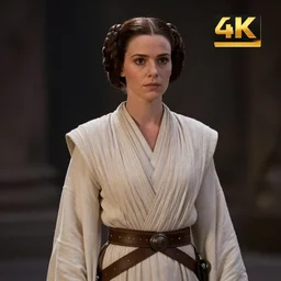 rachel levine as princess leia in star wars episode 6, 8k resolution, full HD, cinematic lighting, award winning, anatomically correct