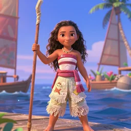 maneskin in moana movie, high quality illustration, trending on artstation, octane render, 4 k, pixar rendering,