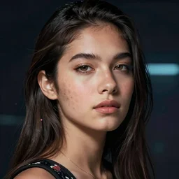 romantic cyberpunk portrait of a Colombian girl by Ernst Haeckel