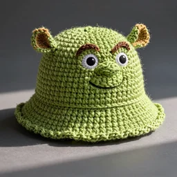 crochet shrek bucket hat