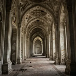 abandoned and decrypt gargantuan corridor, style by Scorn game, Wide angle, featured in artstation, octane render, cinematic, elegant, intricate, 8k
