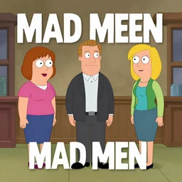the animated series of hbo's mad men, animated in the style of brickleberry and paradise pd, adult animated mad men sitcom, featuring the voices of jon hamm and christina hendricks, low budget adult cartoon adaptation of hbo's mad men, hd promotional image for upcoming release on comedy central and hbo max