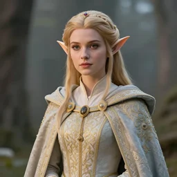 beautiful elf princess with ornate cloak, highly detailed, 4k, HDR, smooth, sharp focus, hyper realistic, high resolution, award-winning photo
