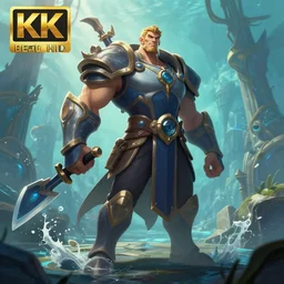 captain of the deep sea character concept art, digital illustration, trending on artstation, epic composition, scenic background, 8 k uhd, masterpiece, league of legends splash art, octane render, highly detailed, perfect lineart