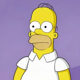portrait of Homer Simpson, photo realistic, high resolution