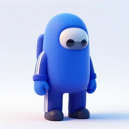 among us ( videogame ) funny character with adidas tracksuit, 8 k, octane render, blender, artstation