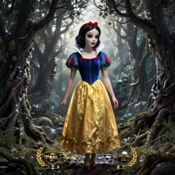 snow white horror illustration