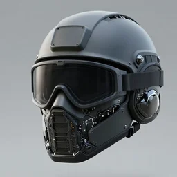 military cyber nano mechanical mask goggles headgear helmet protection concept art detailed