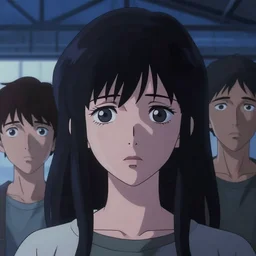 a film still of a sad disney aviator girl, finely detailed features, closeup at the faces, perfect art, dusk, blue hour, at a hangar, gapmoe yandere grimdark, trending on pixiv fanbox, painted by greg rutkowski makoto shinkai takashi takeuchi greg rutkowski, alphonse mucha, akihiko yoshida