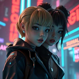 high quality 3 d render sci - fi very cute fashion! highly detailed, unreal engine cinematic smooth, hannah yata charlie immer, dark blue neon light, low angle, uhd 8 k, sharp focus