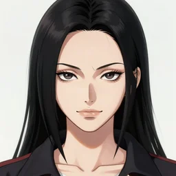 a portrait of dilraba dilmurat as revy from black lagoon, smirk, symmetrical eyes, symmetrical face, art by lois van baarle and loish and ross tran and rossdraws and sam yang and samdoesarts and artgerm, digital art, intricate, sharp focus, trending on artstation hq, deviantart, unreal engine 5, 4 k uhd image