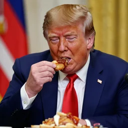 donald trump eating a glizzy
