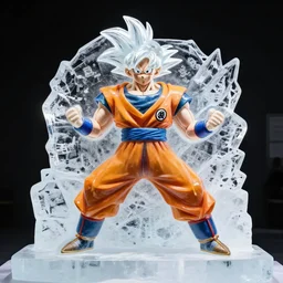 ice sculpture of son goku