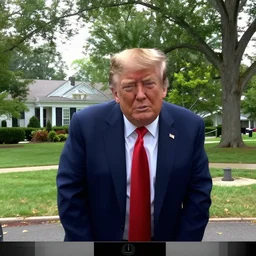 Donald Trump caught on trail camera, detailed, 4k
