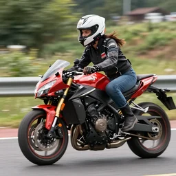 cate blanchet riding a motorcycle