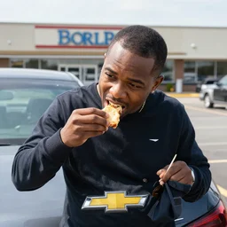 jcvd eating a chevy emblem in shoprite parking lot in new jersey