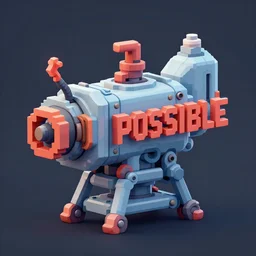 impossible machine. heavily stylized pixel art by award - winning digital artist, ( ( ( watercolor ) ) ), geometric, cinematic lighting, 6 4 bit.