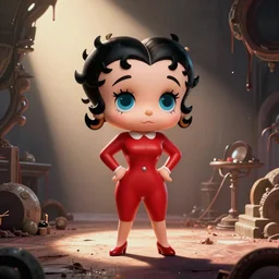 dr. Frank n furter as a cute Betty boop cartoon