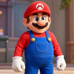 cell shaded photo of jason statham as mario