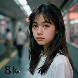 young japanese girl, 8 k hd instagram photo at behance, epic cinematic movie shot, 1 9 9 0 s. adobe lightroom, photoshop