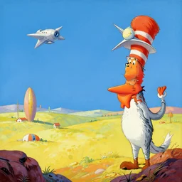 A Kashyyyk landscape in the style of Dr. Seuss, starships, painting by Ralph McQuarrie