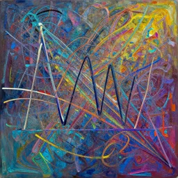 resonant frequency by cy Twombly and BASTIEN LECOUFFE DEHARME, colorful, iridescent, volumetric lighting, abstract