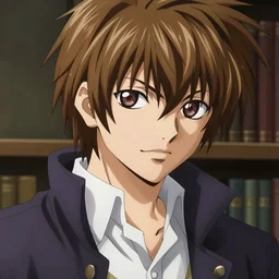 light yagami, highly detailed, digital art, sharp focus, trending on art station, death note, anime art style