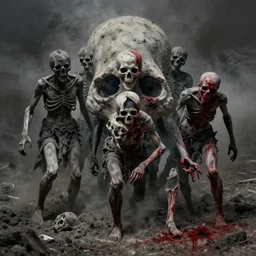 a picture painted with ashes and blood of the dead who hate the living.