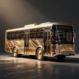 A bus with triangle wheels, machnarium style