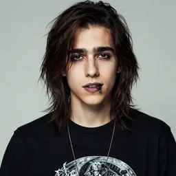 Obama as a goth emo boy