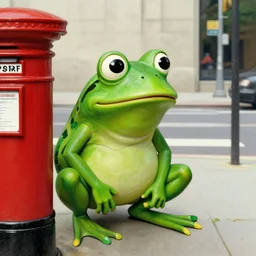 pepe the frog at the post office by norman rockwell
