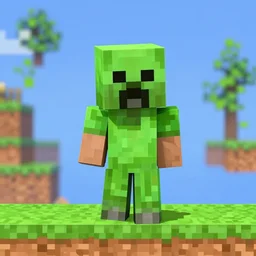 Minecraft Creeper in Super Mario Bros level