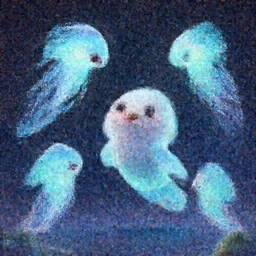 cute! bioluminescent translucent c4d, SSS, unreal engine, pixar, Barreleye, rimlight, jelly fish dancing, fighting, bioluminescent screaming feathers pictoplasma characterdesign toydesign toy monster bird of paradise creature, zbrush, octane, hardsurface modelling, artstation, cg society, by greg rutkowksi, by Eddie Mendoza, by Peter mohrbacher, by tooth wu
