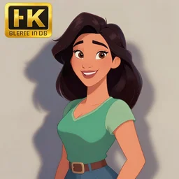 happy adult woman character portrait, by disney animation, highly detailed, dynamic shadows, 4 k, splash art