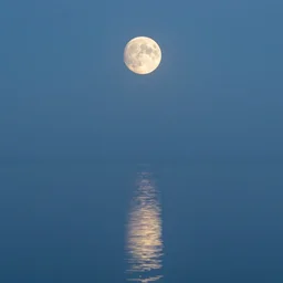 reflection of the moon on water