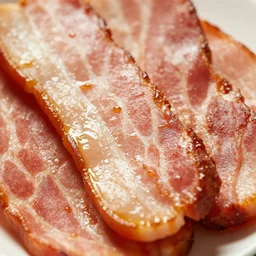 closeup of glistening bacon