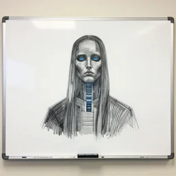 a whiteboard drawing of the matrix