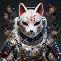 full shot of a beautiful venus monster astronaut defined facial features, intricate abstract. cyberpunk, symmetrical facial features. biomechanics. beautiful intricately detailed japanese crow kitsune mask and clasical samurai armor, bio luminescent, plasma, by ruan jia and artgerm and range murata and wlop and ross tran and william - adolphe bouguereau and beeple. key art. fantasy illustration. award winning, artstation, intricate details, realistic, hyperdetailed, 8 k resolution.
