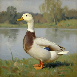 a duck on the prowl oil painting giorgio morandi