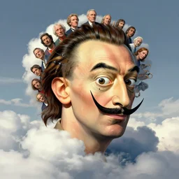 head in the clouds by beeple, artgerm, dali, pennington, makoto shinkai, stella, mckie, alex grey, bluth, pranckevicius, graaf, chris moore, foglio, masson, aivazosky, lovecraft, despain, bonestell. symbolism surrealism, spiritual, philosophical, artstation, 8 k,