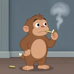 curious george smoking crack