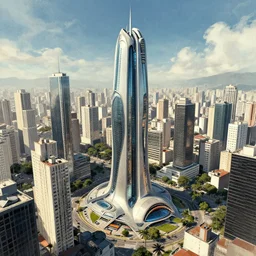 futuristic sao paulo, dystopia, 8 k, art by petter steen and daniel dociu and david edwards