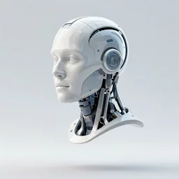 human with cyborg head, full shot, 8 k