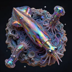 the person, hatchlings, chrome anodized iridescent subconscious, onscientia, phantastica, colorfull, aliena, nudibranch, squidworm in symbiosi crusta, uspaceship nocturno pellucens, cerebri, mollis, exesa, artificia, vortices microform, fluida singula, by fenghua zhong