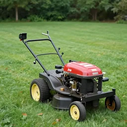 a flying lawn mower, rare photo old