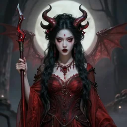 Wednesday Adams as a Demonic Goddess