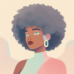art by paul lewin. award winning afrofuturist artwork. pastel complementary colours. polished. vectorgraphic illustration. slightly shaded.